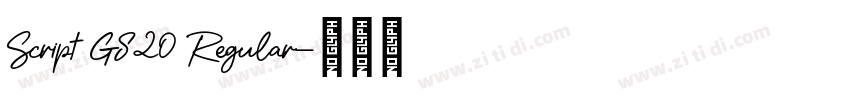 Script G820 Regular字体转换